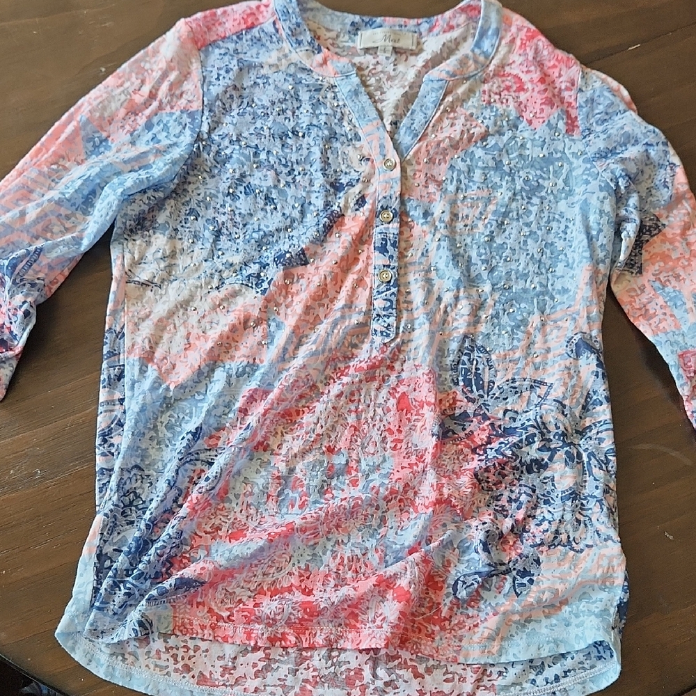Colourful Print Women's Top Sz Sm